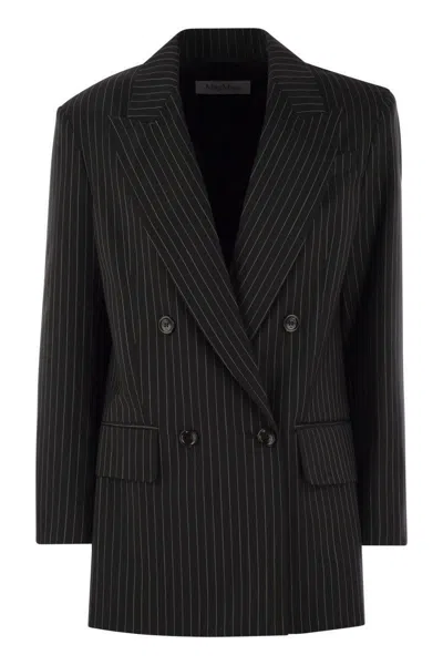 Max Mara Mattia - Pinstriped Wool Double-breasted Blazer