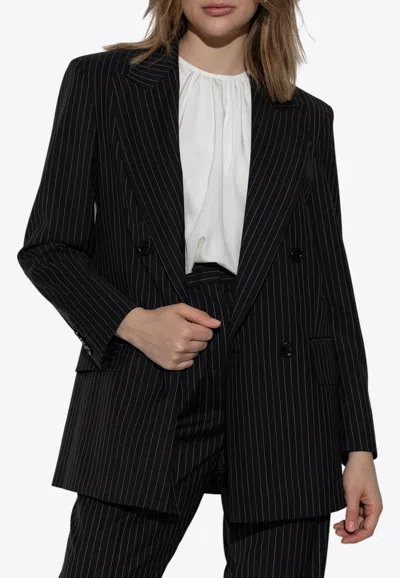 MAX MARA MATTIA DOUBLE-BREASTED PINSTRIPE BLAZER