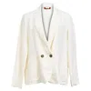 Max Mara Max & Co. Blazer In Cream Linen In White