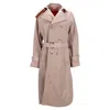 Max Mara Max & Co Double-breasted Trench Coat In Beige Polyester In Beige