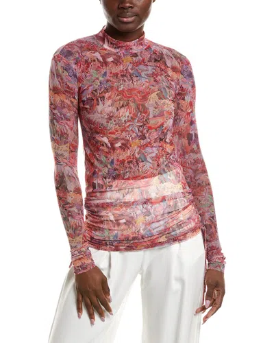 Max Mara Max & Co Rafia Mesh Top In Multi