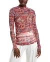 Max Mara Max & Co Rafia Mesh Top In Multi