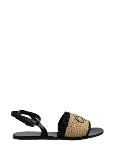 Max Mara Acacia Sandals Woman Sandals Black Size 8 Viscose