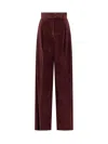 Max Mara Bordeaux Corduroy Pants In Burgundy