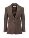 Max Mara Brown Wool Blazer With Front Pockets In Brown