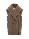 Max Mara Camel Fur Vest In Brown
