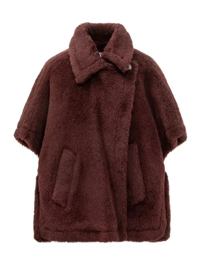 Max Mara Coat In Teddy In Brown