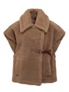 Max Mara Newabavo Shearling Hat In Brown