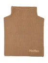 Max Mara Orsola Wool Ribbed Neckwarmer In Metallic