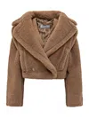 Max Mara Santos Teddy Cropped In Brown