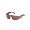 Max Mara Shield Sunglasses In Orange