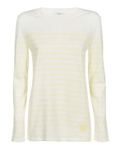 Max Mara T-shirt Woman T-shirt Yellow Size L Cotton In Yellow