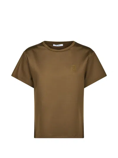 Max Mara Top In Verde Kaki In Brown