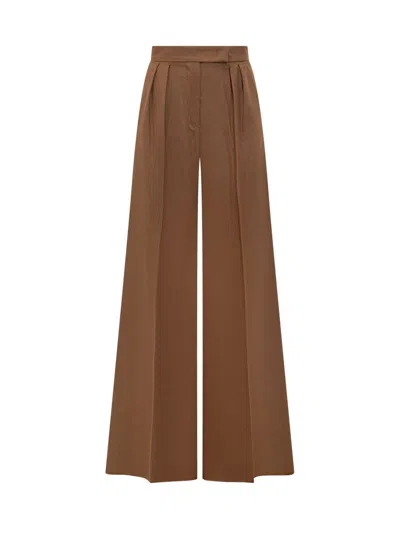 Max Mara Wool Palazzo Pants Brown