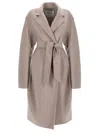 Max Mara Maxi Cashmere Trench Jacket Maceri In Neutral