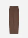 Max Mara Women's Pianosa - Denim-effect Cotton Skirt In Brown