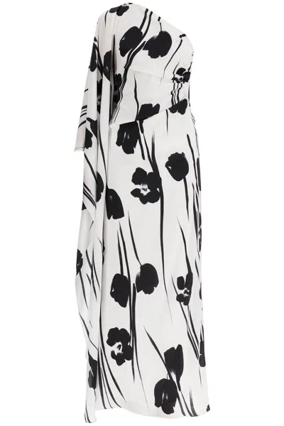 Max Mara Maxi One-shoulder Dress In White