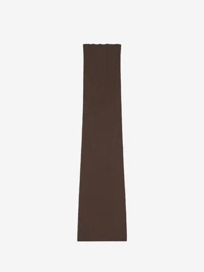 Max Mara Maxi Ribbed Skirt In Brown