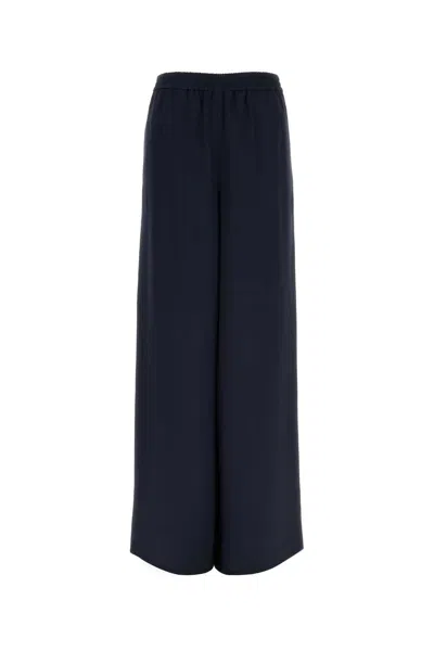 Max Mara Maximal-elegance Silk Wide-leg Pant For Women In Blue