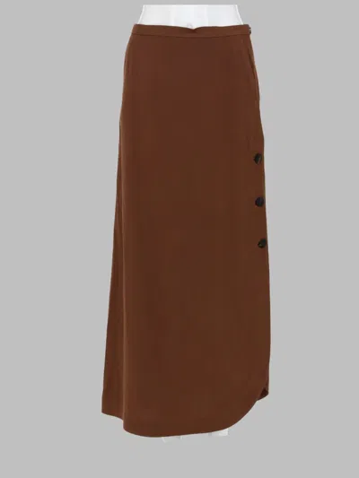 Max Mara Maximally Light Canvas-effect Mini Skirt In Viscose Linen Blend In Brown