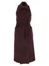 Max Mara Maxmara Abbozzi1234 Sleeveless Coat In Alpaca And Wool In Purple