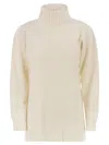 Max Mara Maxmara Aceti Oversized Cashmere Turtleneck In Neutral