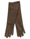 Max Mara Maxmara Afideesuede Long Suede Nappa Gloves In Brown
