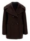 Max Mara Double-breasted Coat In Brown