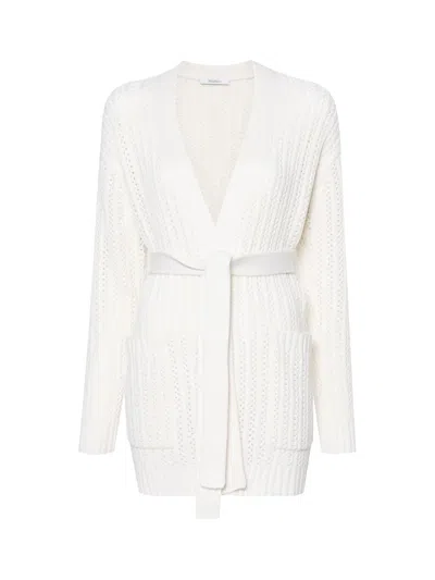 Max Mara Maxmara Balzac Cardigan In White