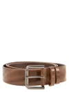 Max Mara Maxmara Buckle40 Xlong Long Leather Belt In Brown