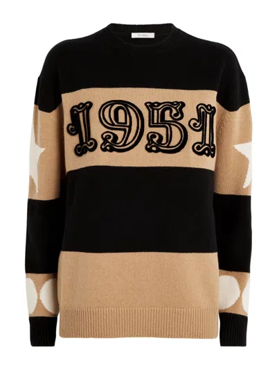 MAX MARA DIRCE JUMPER BLACK/CAMEL
