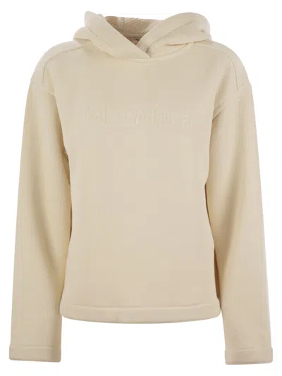 Max Mara Maxmara Gary - Jersey Sweatshirt With Embroidery In Neutral