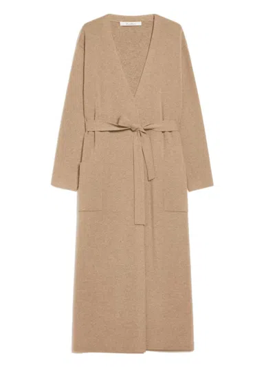 Max Mara Womens Nocciola Gestro Detachable-belt Wool And Cashmere-blend Cardigan