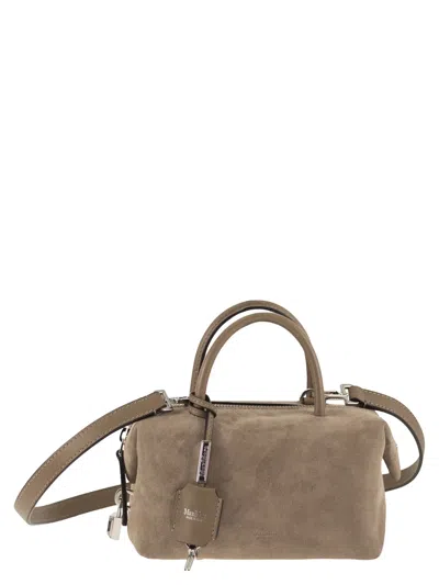 Max Mara Maxmara Holdallssuede - Suede Calfskin Bag In Brown