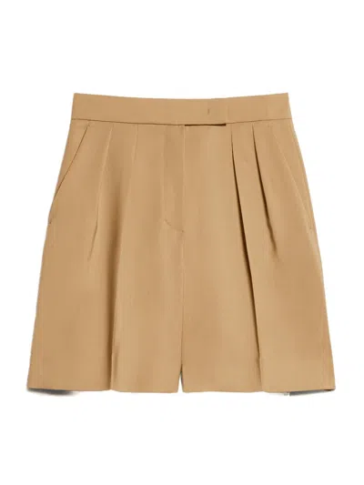 MAX MARA JESSICA WOOL SHORTS CAMEL