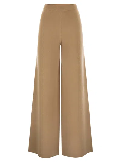 Max Mara Maxmara Judy - Wool And Cashmere Trousers In Brown