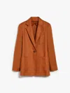 MAX MARA MAXMARA LINEN SINGLE-BREASTED BOHEMIA BLAZER TOBACCO