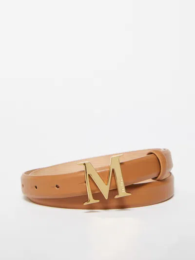 Max Mara Maxmara M Classic Logo Belt Rust In Brown