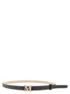Max Mara Monogram Leather Belt In Gold