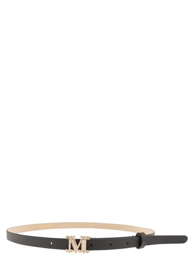 MAX MARA MAXMARA MGRAZIATA15 - MONOGRAM LEATHER BELT