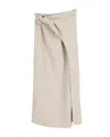 Max Mara Maxmara Midi Skirt In Beige Wool In Beige