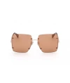Max Mara Maxmara Mm0002 Square Sunglasses In Brown