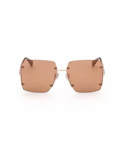 Max Mara Maxmara Mm0002 Square Sunglasses In Brown