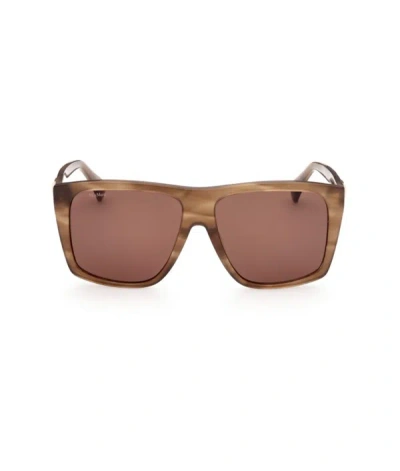 Max Mara Maxmara Mm0021 Square Sunglasses In Brown