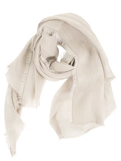 MAX MARA MAXMARA MXASENIOR MAX MARA SCARF WITH MONOGRAM JACQUARD EMBROIDERY