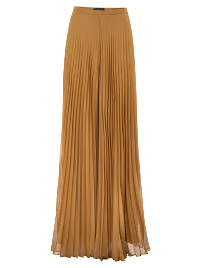 Max Mara Pianoforte Grembo Plisse Pants In Brown