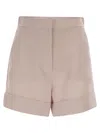 Max Mara Virgin Wool Blend Shorts In Neutral