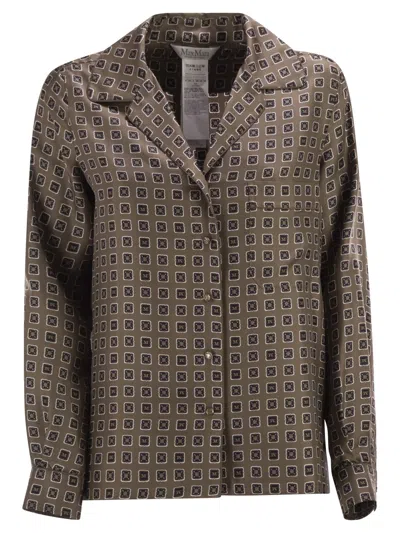 MAX MARA MAXMARA MXMDISCO - SEMI-FITTED PRINTED SILK SHIRT