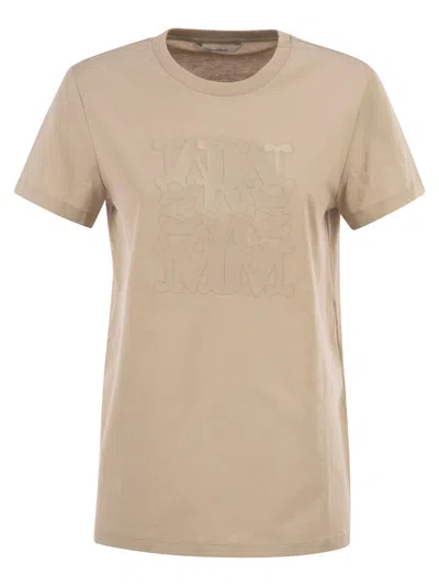 MAX MARA MAXMARA MXMGIOVANE T SHIRT WITH MONOGRAM LOGO