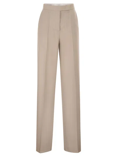 Max Mara Maxmara Mxmgirone - Trousers In Wool, Mohair And Silk In Gold